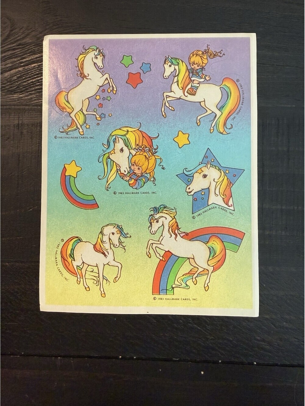 Vintage 1983 Rainbow Brite Starlite Sticker Sheet Hallmark Unused Retro 80s